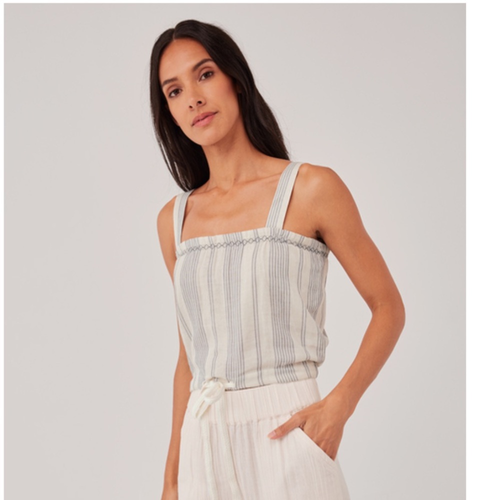 Striped Short Sleeve Top and Pants Set